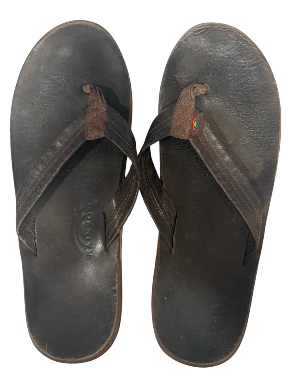 Rainbow Sandals Men’s Single Layer Espresso Brown Years of Wear XXL 12-13.5 Feet